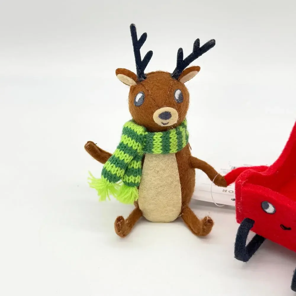 2024 Target Wondershop Duo Reindeer And Red Sleigh Christmas Winter NEW